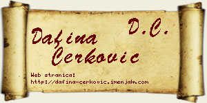 Dafina Čerković vizit kartica